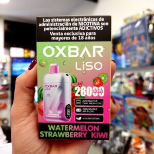 VAPORIZADOR DESCARTABLE OXBAR LISO 28K SABOR WATERMELON STRAWBERRY KIWI