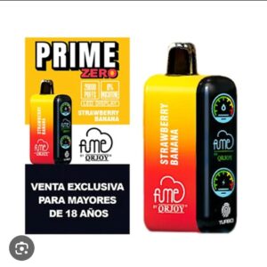 PRIME ZERO 0%NICOTINE 20000 PUFFS STRAWBERRY BANANA
