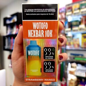 VAPORIZADOR DESECHABLE WOTOFO NEXBAR DE 10K SABOR STRAWBERRY MANDO